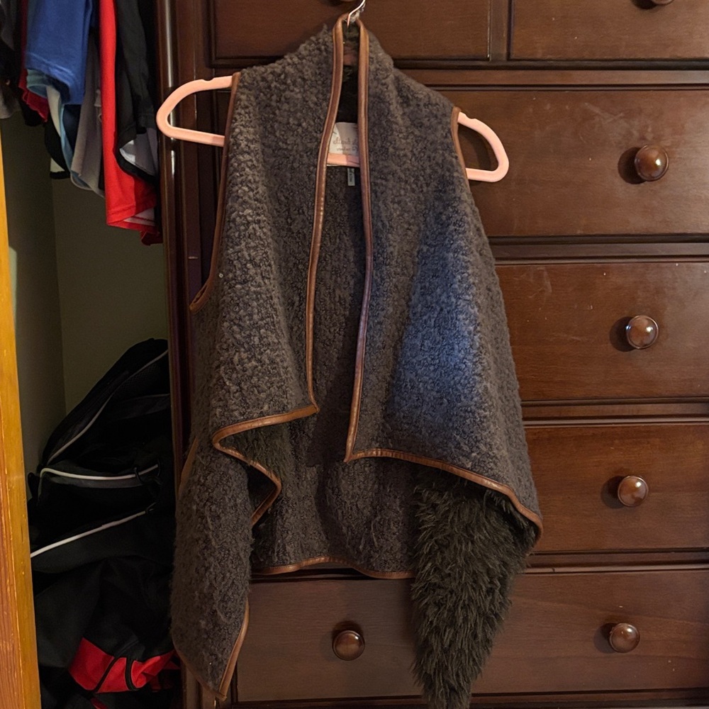 Vici Gray and Brown Vest